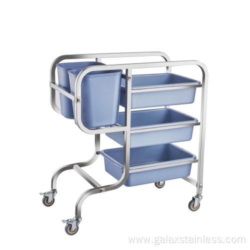 Plastic Cleaning Cart Good Quality Hotel Housekeeping Clearing Cart Factory